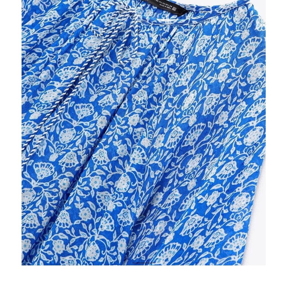 Zara Blue Print Maxi Dress - Picture 5 of 5